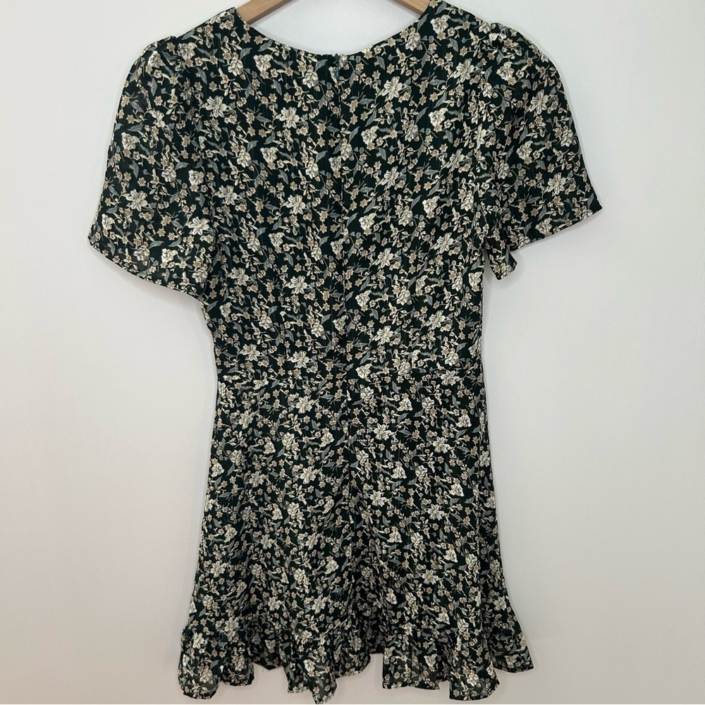 VICI from Nordstrom Dark Green Floral Dress with Metallic Stripe, Size XS - Picture 6 of 10
